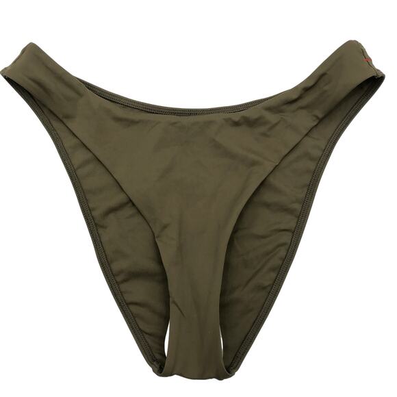 Everlane The Thigh High Bikini Swim Bottom M High Waist Cheeky Cut Beech NWT - Picture 1 of 5